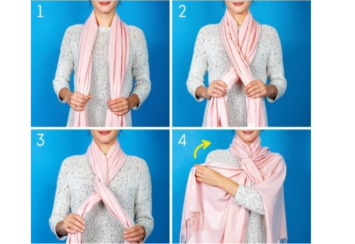 Как красиво завязать шарф на шее поверх куртки без воротника