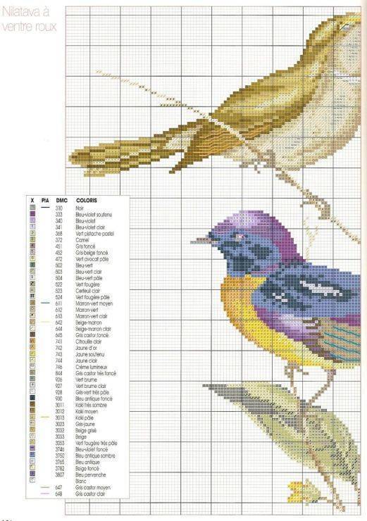 Птицы вышивка - мк по хэндмэйду со схемами и описанием, фото и видео пошагово для начинающих