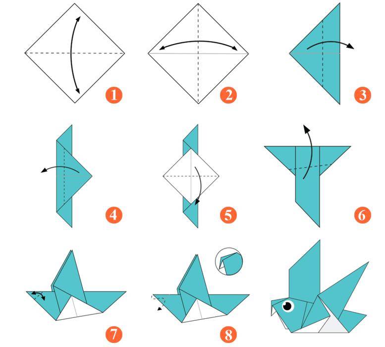 Как сделать голубя из бумаги — пошаговая инструкция с фото
