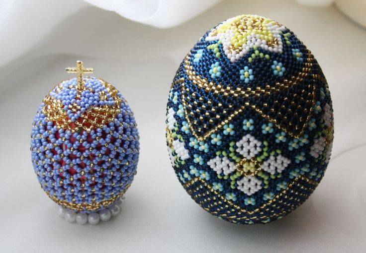Пасхальные яйца из бисера схемы плетения