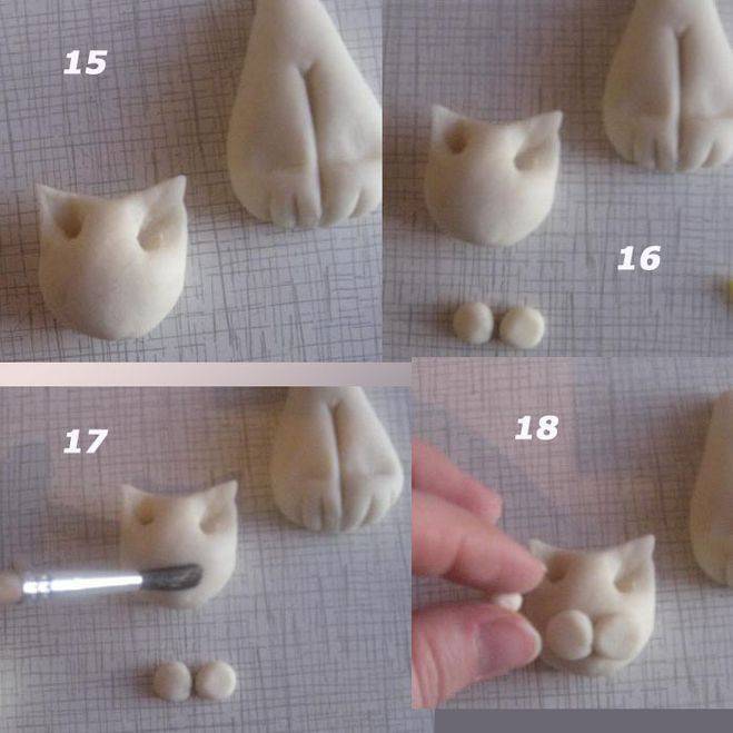 Как слепить кошек из пластилина, глины и мастики