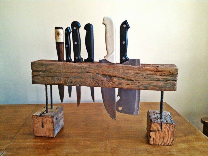 Подставка для ножей: изоготовление своими руками с наполнителем из дерева