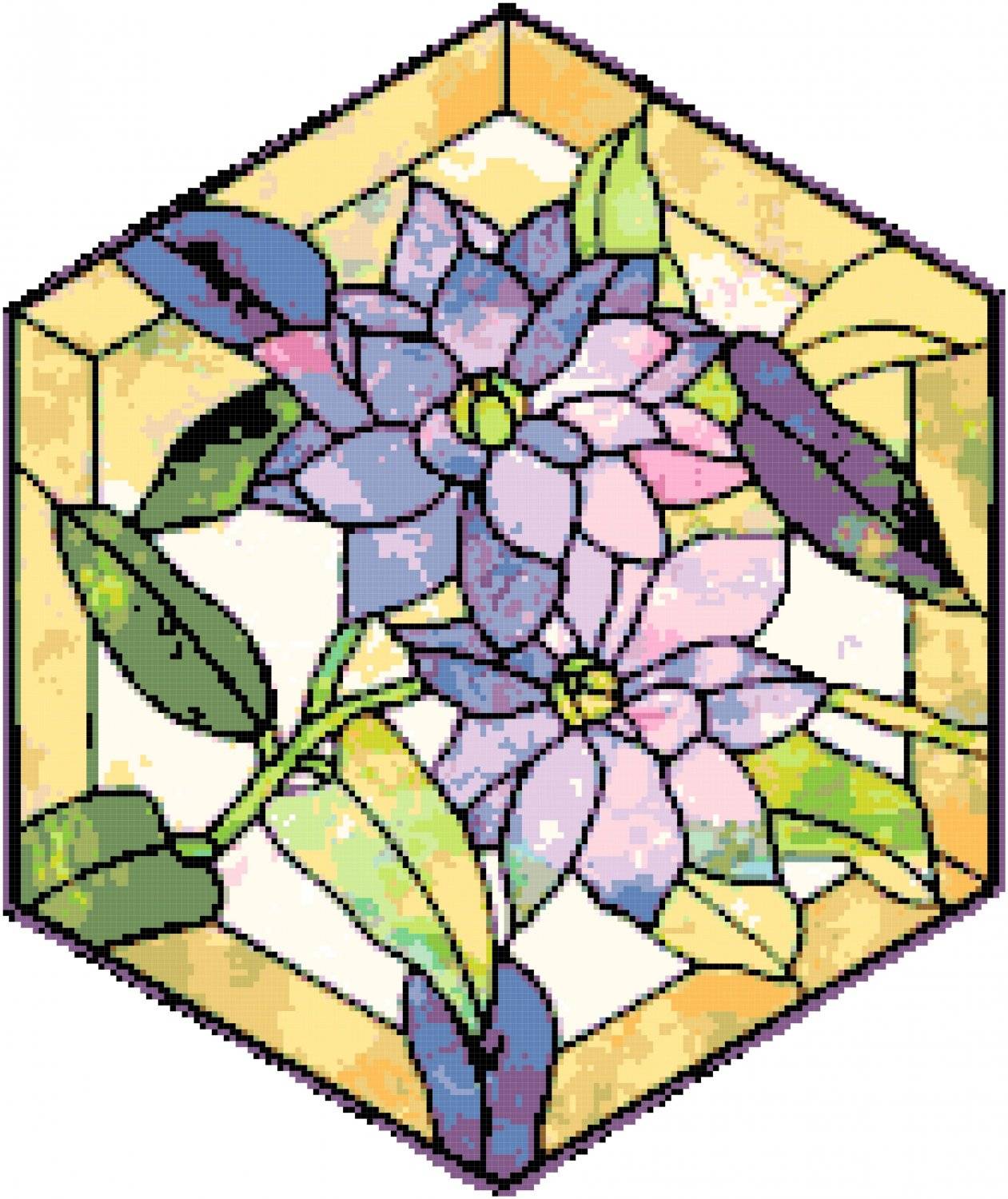 Цветочная мозаика рисунок