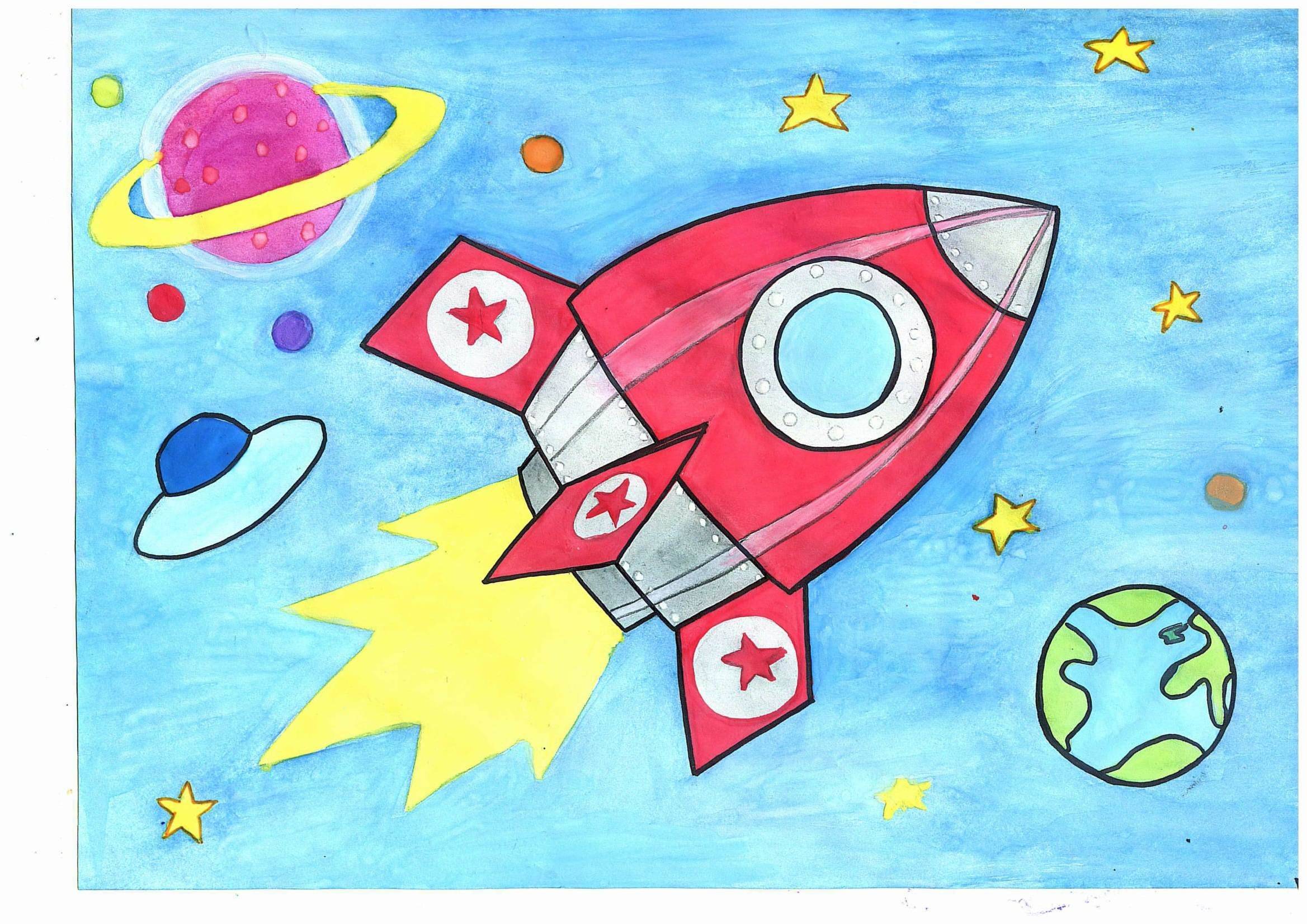 Космос в рисунках детей