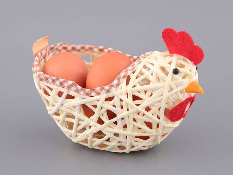 Корзинка и подставки для пасхальных яиц из лотка