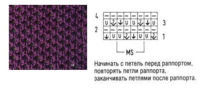 Узор спицами болгарский крест схема и описание