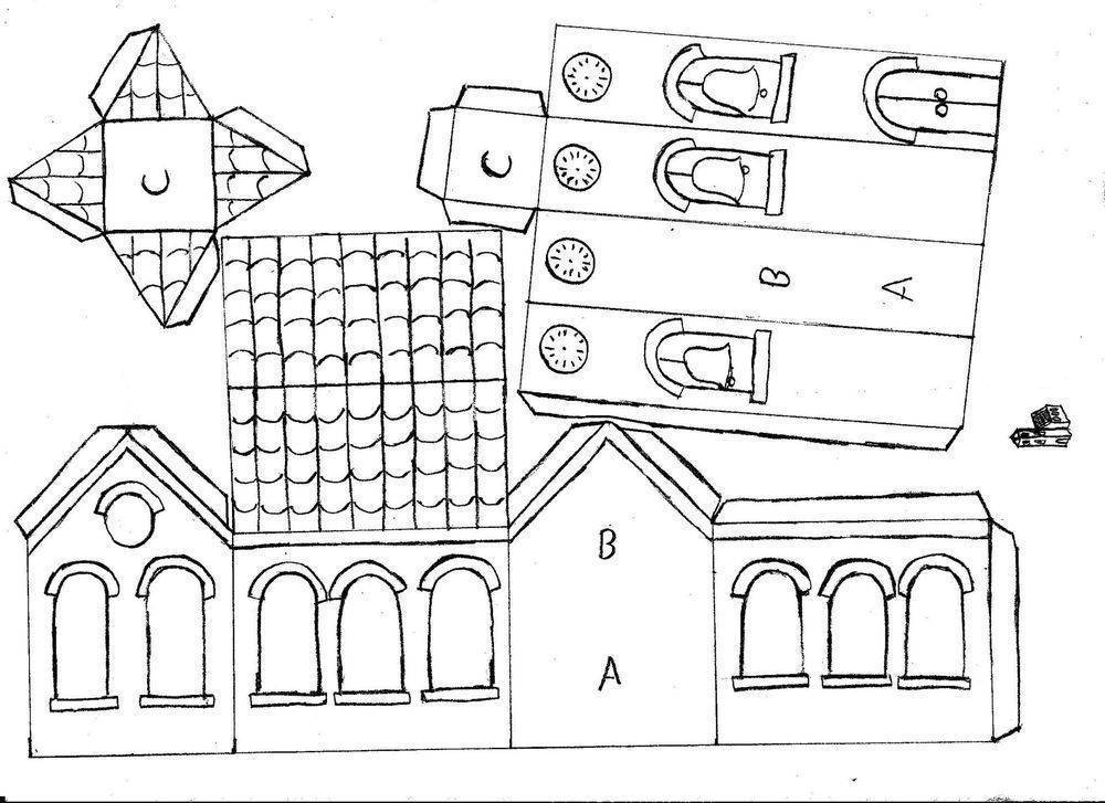 Схема дома из бумаги вырезать и склеить
