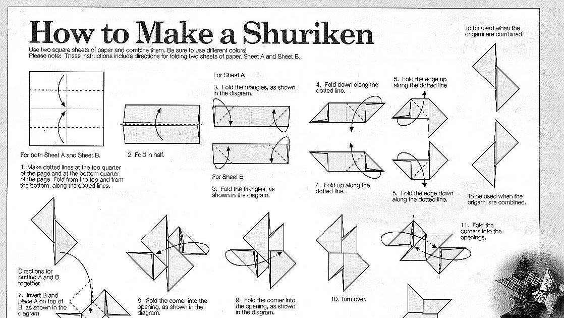 Как сделать сюрикен из бумаги своими руками: фото, видео, инструкция