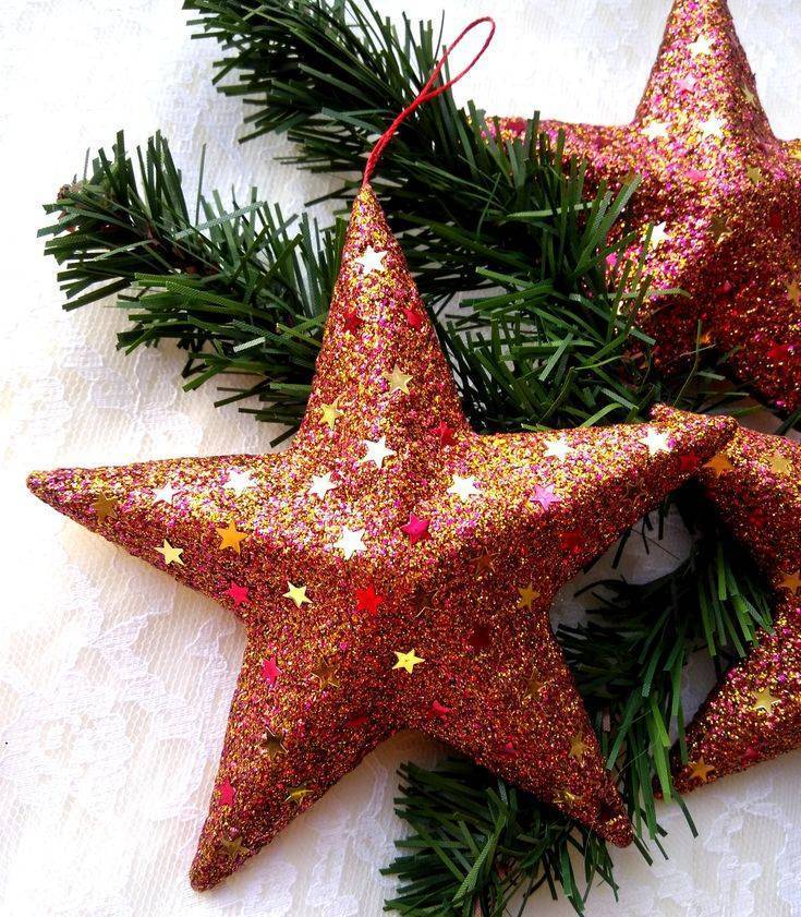 Поделка — звезда из ниток и клея пва на елку своими руками: инструкция. новогодние идеи, выкройка вифлеемской звезды из ниток