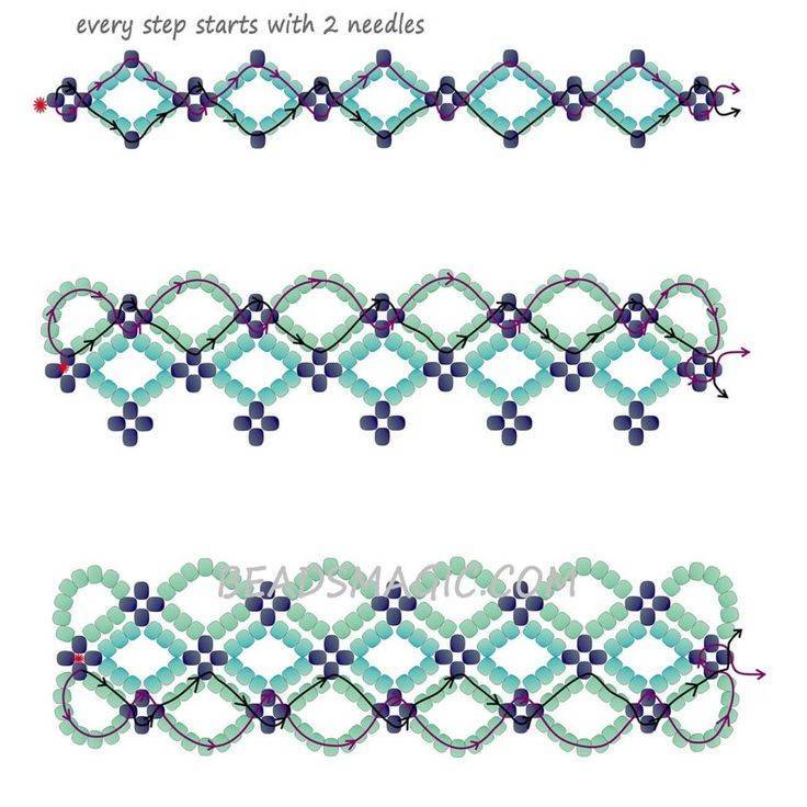 Как сделать браслет из бисера: инструкции и схемы плетения начинающим