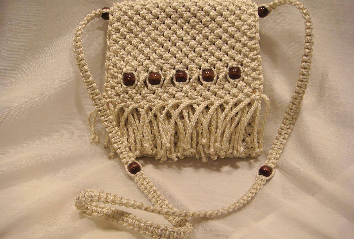 Макраме схемы плетения для пано и сумки с кармашками