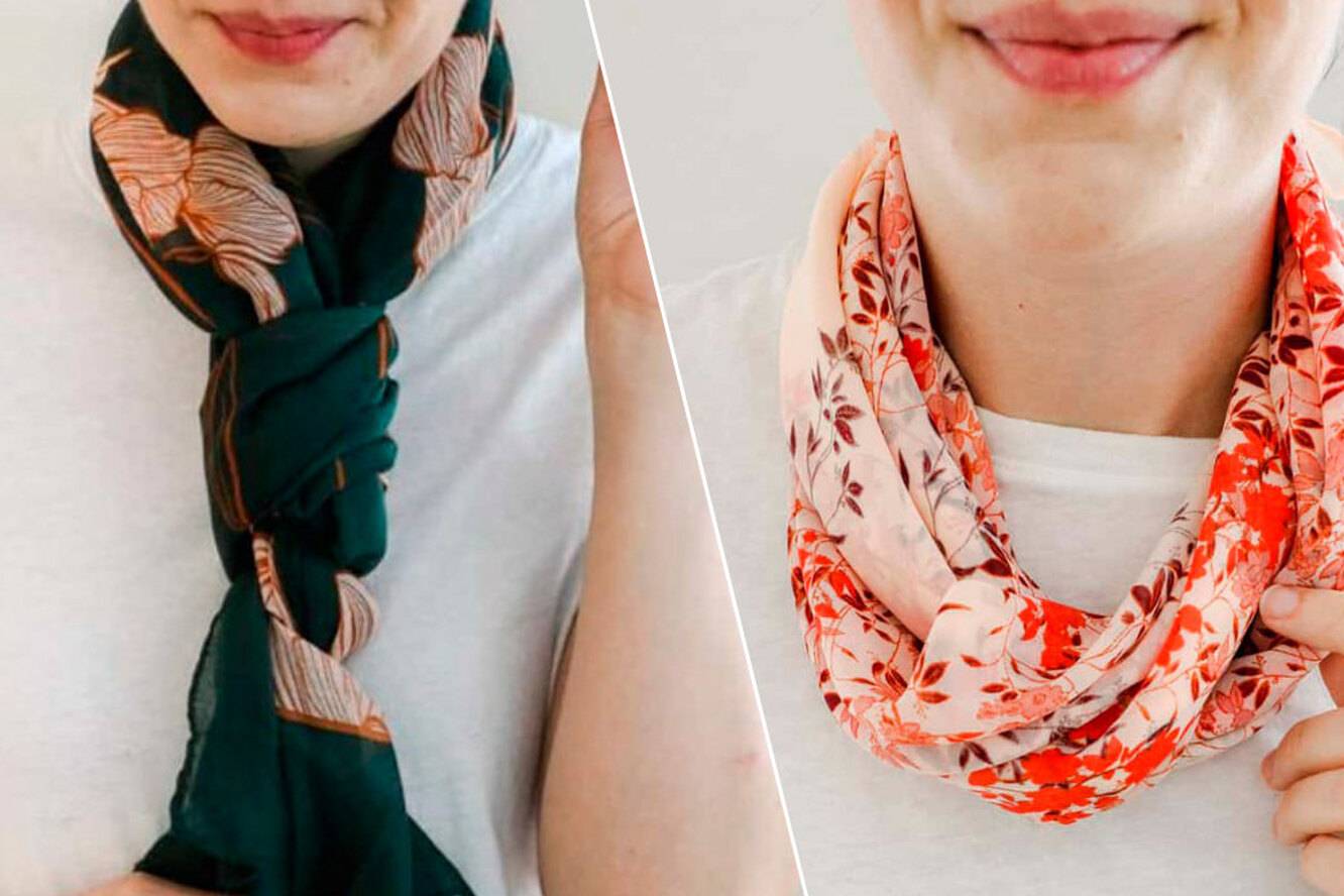 Как красиво завязать платок или шарф
