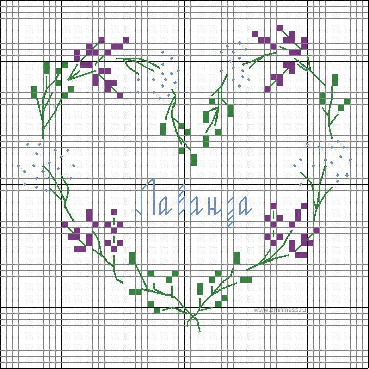 Схема маленьких цветочков для вышивки крестом