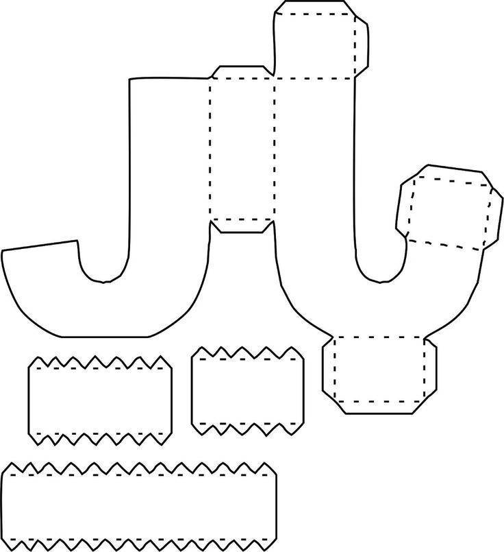 Объемные буквы своими руками из картона, бумаги и ткани: как сделать по схемам и шаблонам