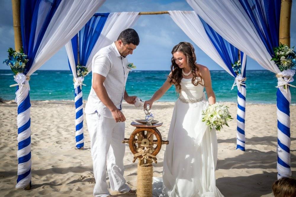 Свадьба в морском стиле с фото и описанием