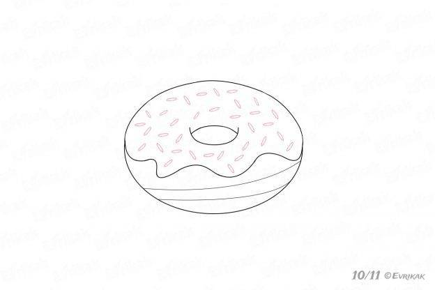 Как рисовать пончики карандашом поэтапно для начинающих. рисуем пончик в фотошоп