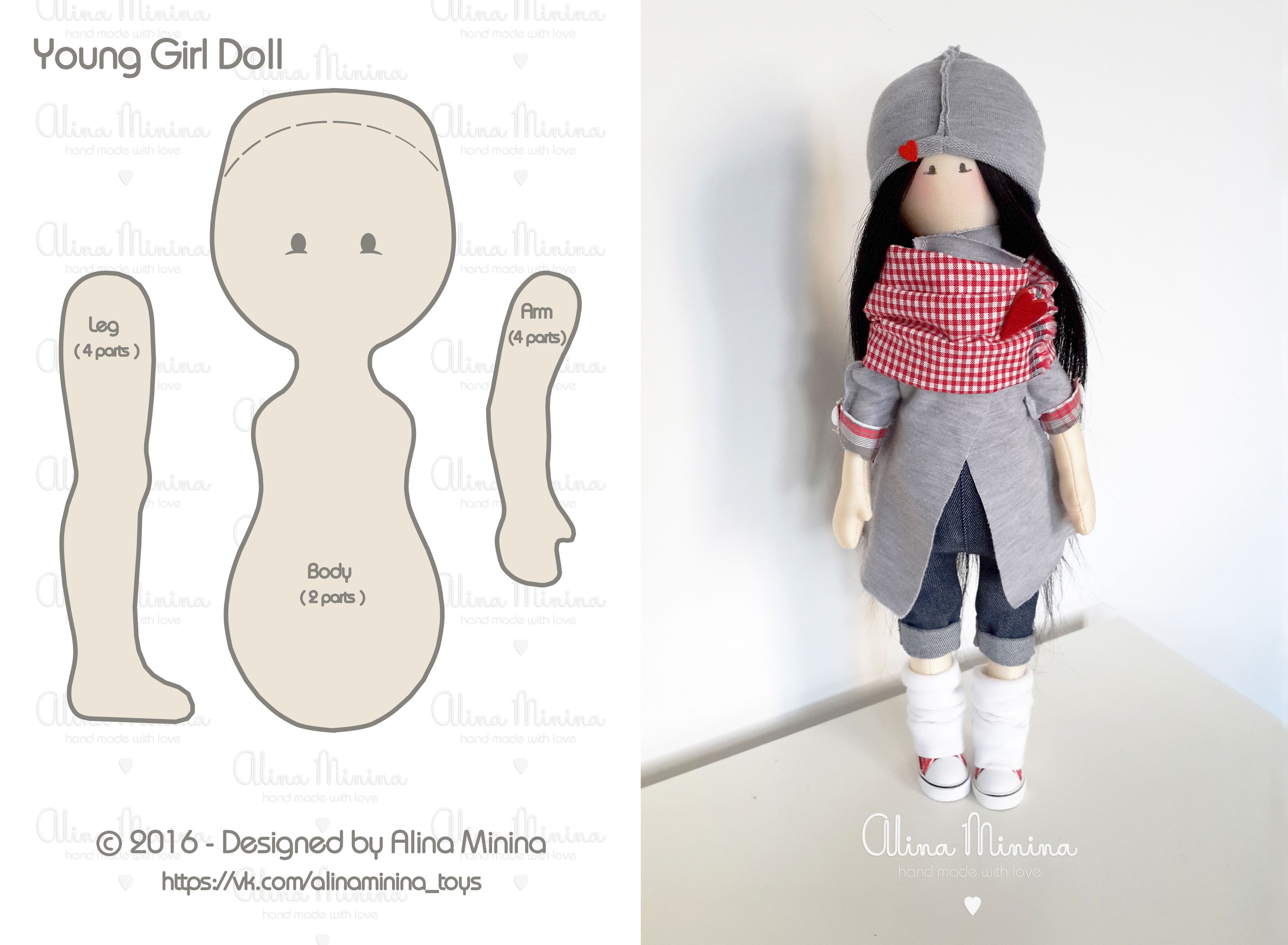 Выкройки кукол тильда в натуральную величину: ангел уюта, заяц и курочка для кухни в натуральную величину