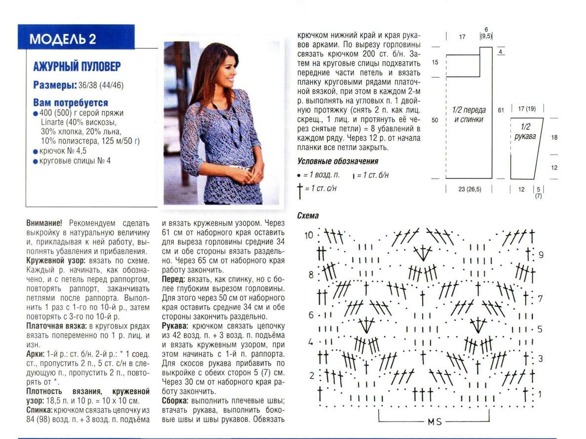 Жакет крючком схема описание