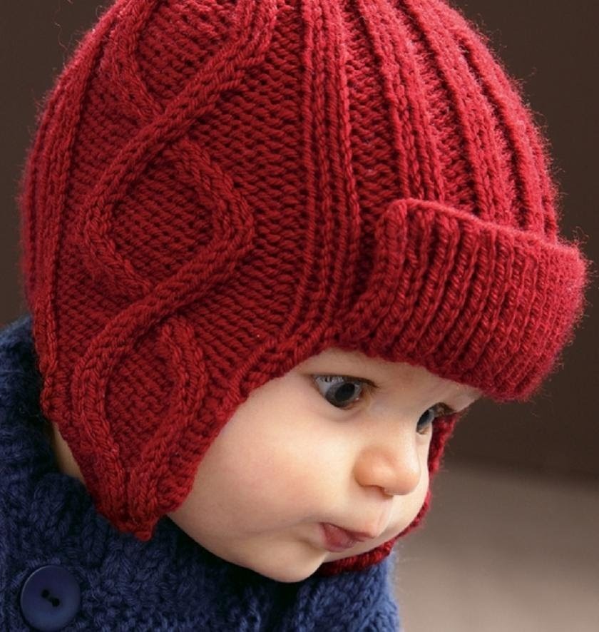 Вязаные шапочки для мальчика с использованием спиц и крючка, чепчик для новорожденного, шапка с узором