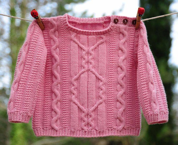 Вязание спицами для детей от 1 до 3 лет - схемы для девочек - кофты, юбки, платья