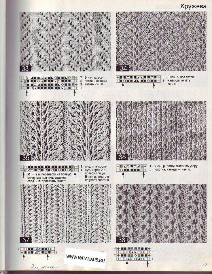 Схемы ажурных узоров » вязание спицами с описанием - страница 3