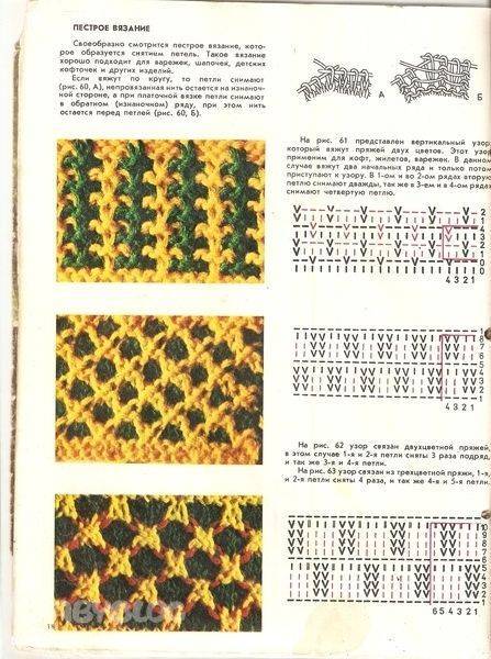 Двухцветные узоры спицами, больше 70 схем и описаний для вязания узоров!, узоры для вязания спицами