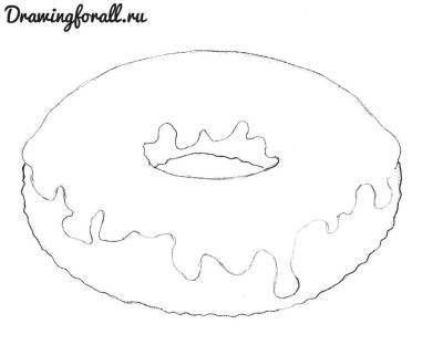 Как нарисовать тарелку с пончиками поэтапно карандашом. как нарисовать пончик карандашом поэтапно