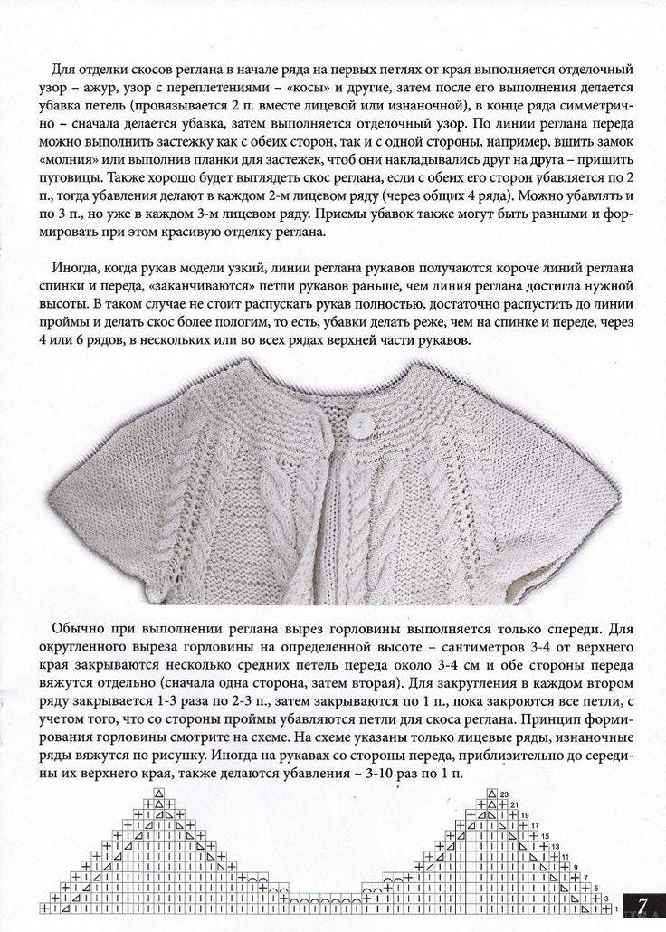 Кофточка для девочки спицами реглан сверху. схемы и описание, как вязать пошагово для начинающих