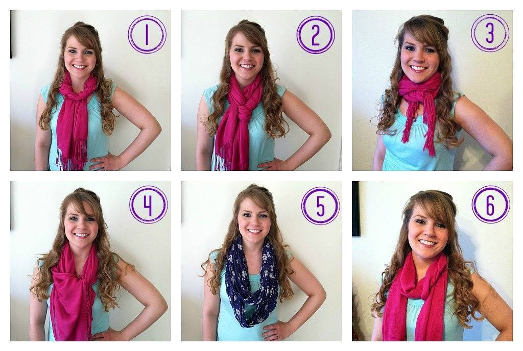 Как красиво завязывать шарф или платок на шею