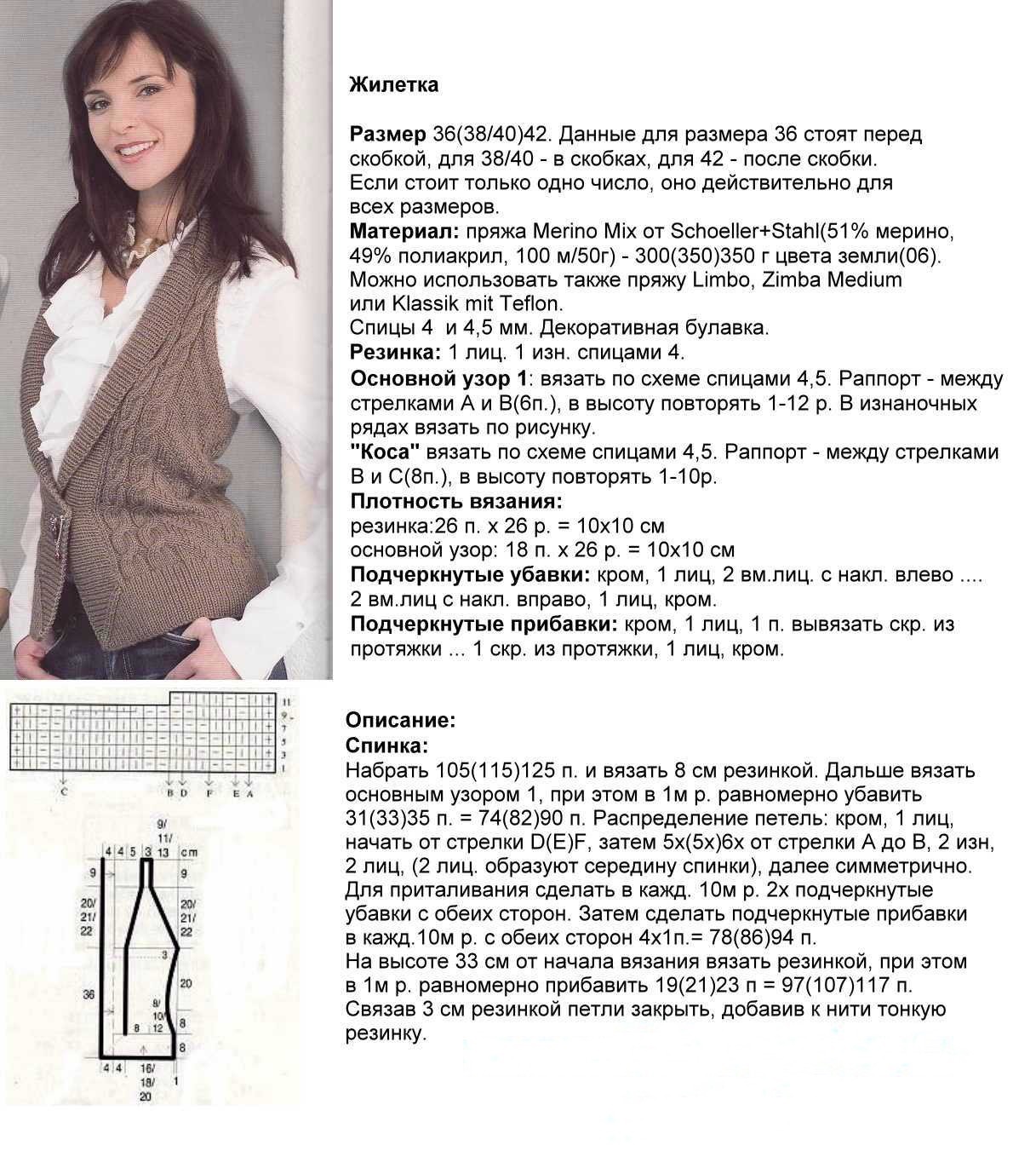 Вязание спицами женского жилета - 115 фото, описание, схемы и инструкции от мастеров
