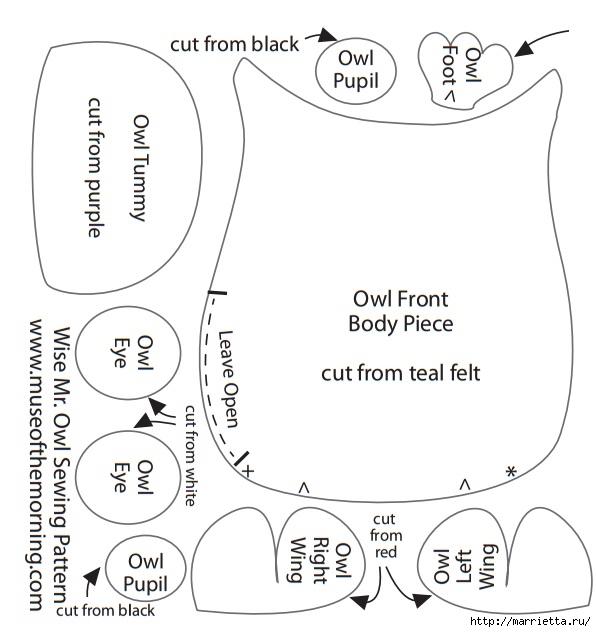 Подушка сова своими руками: схема, выкройки и пошаговая инструкция