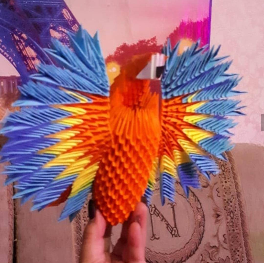 Как сделать оригами попугая: создание цветной бумажной поделки своими руками, классический и модульный метод