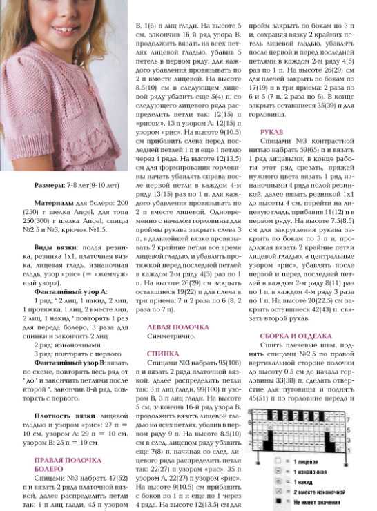 Болеро для девочки: схемы вязания спицами и крючком для начинающих, описание технологии