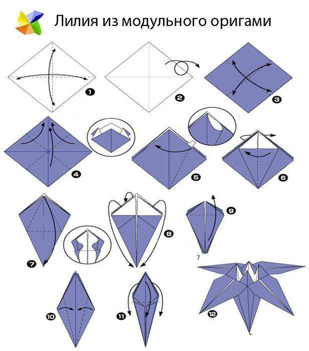 Лилии из бумаги своими руками: мастер-класс с пошаговой инструкцией. оригами лилия
