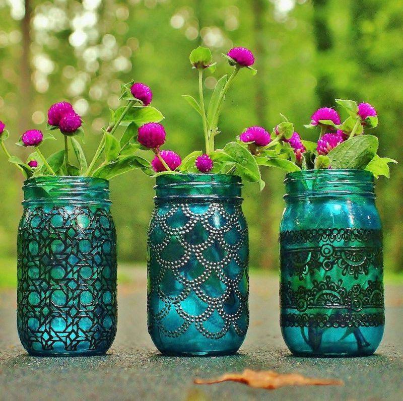 Как сделать вазы из стеклянных банок своими руками — лучшие идеи с фото