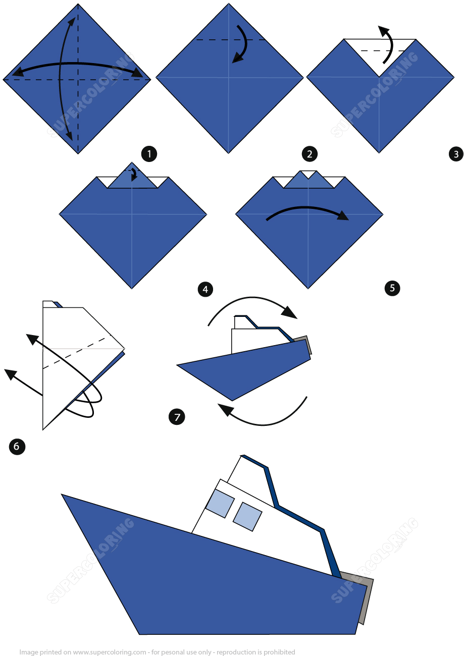 Кораблик из газеты схема