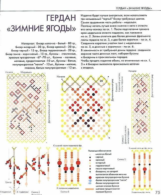 Мастер-класс плетения гердана из бисера