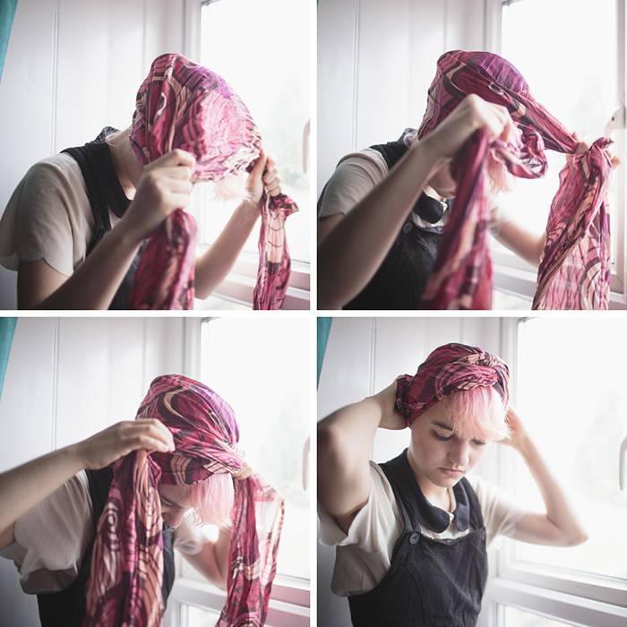 Как сделать и красиво завязать тюрбан (чалму) на голову: пошаговые инструкции, видео