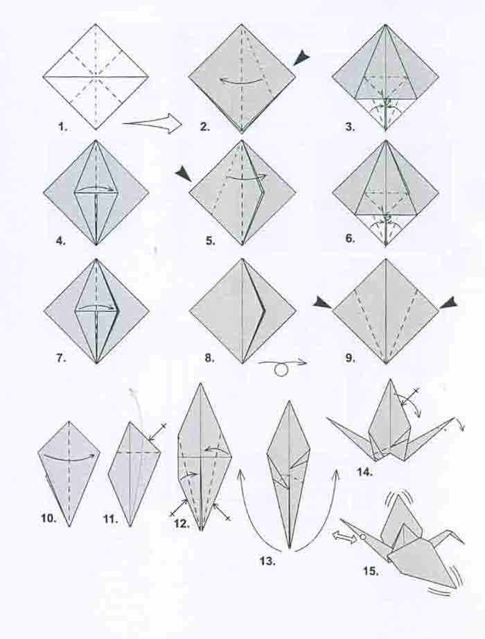 Оригами из бумаги журавлик пошаговая инструкция с фото схема для начинающих пошагово