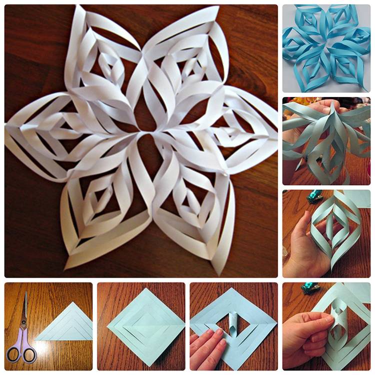Красивые снежинки из бумаги — 70+ схем как вырезать снежинку