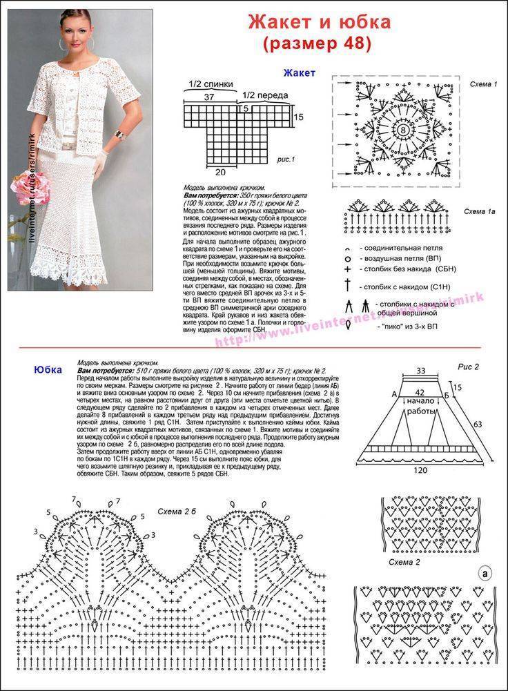 Схемы вязания платья