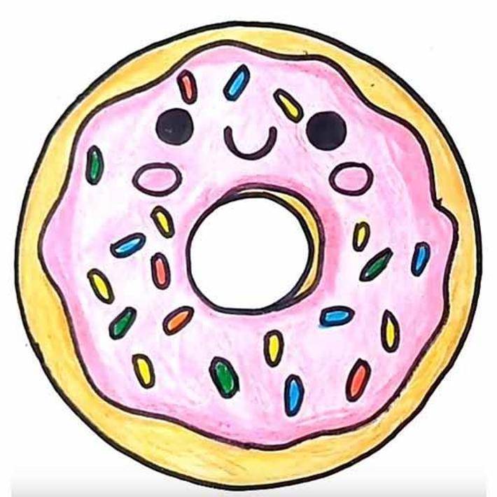 Как нарисовать простым карандашом пончик. рисуем пончик в фотошоп