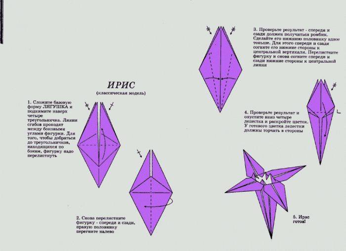 Искусство оригами лилия из бумаги