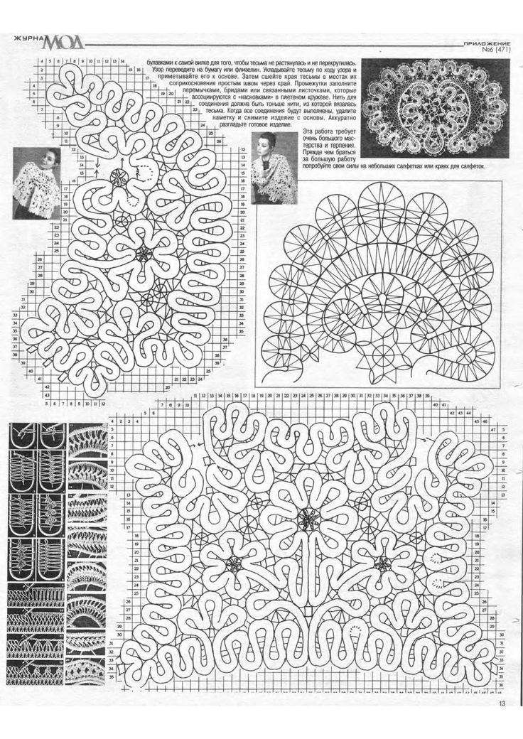 Брюггское кружево крючком схемы и описание кофточек