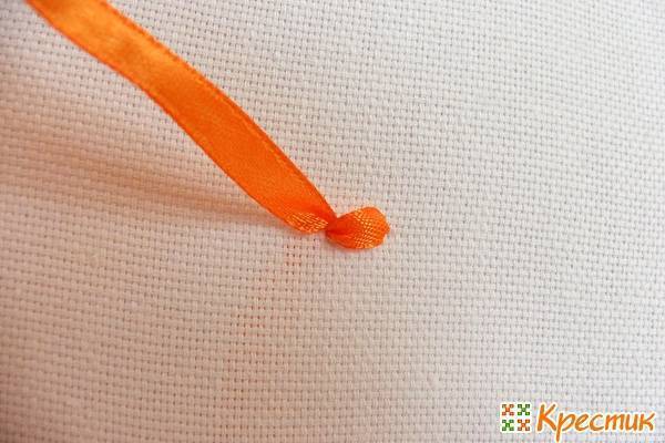 Уроки вышивки лентами: простой прямой стежок и его разновидности | крестик