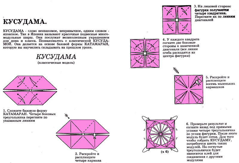 Сборка оригами кусудамы для начинающих пошагово. шары кусудама из бумаги: схемы для начинающих, легкие своими руками