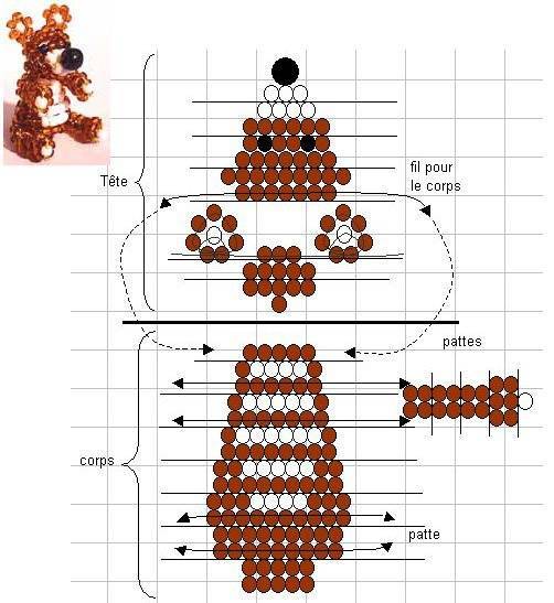 Схемы зверей из бисера
