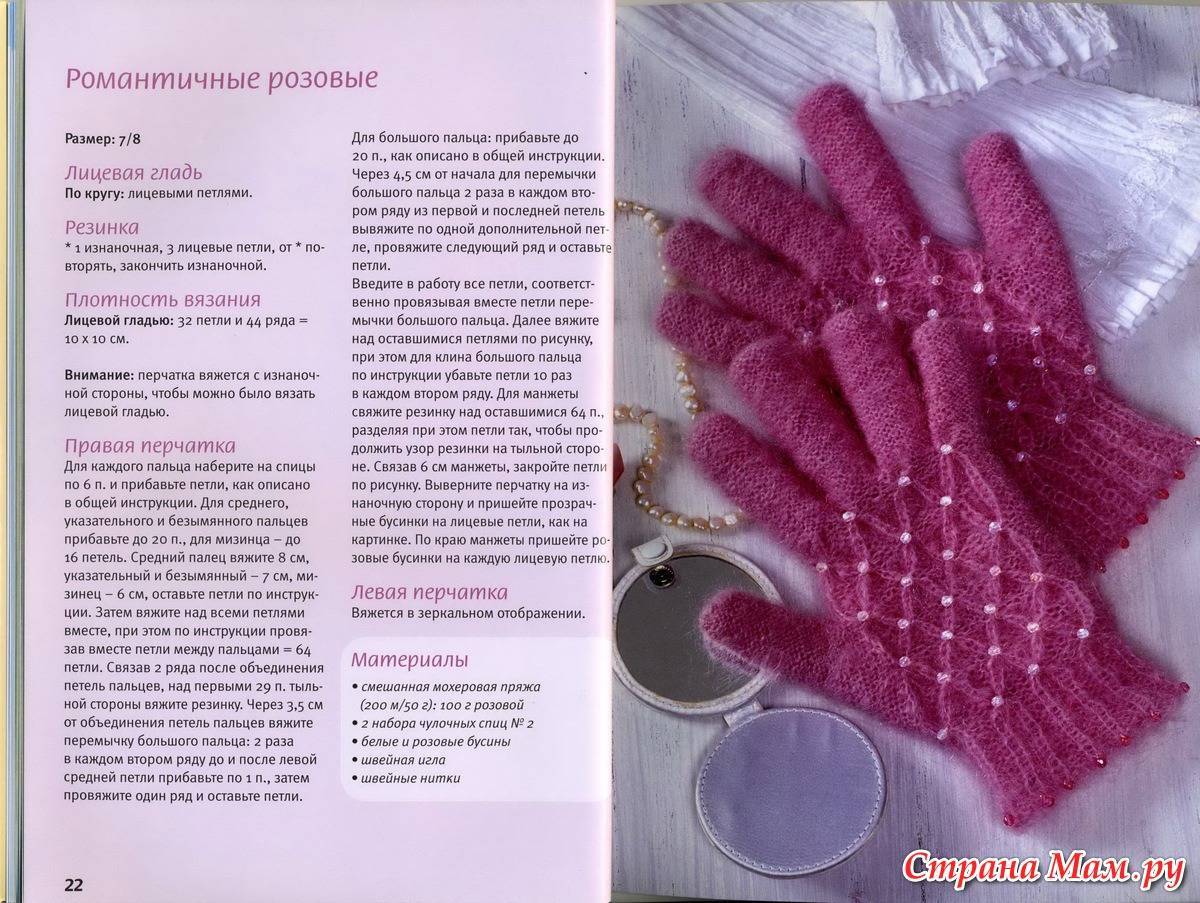 Как связать перчатки - пошаговое описание схем вязания спицами и крючком