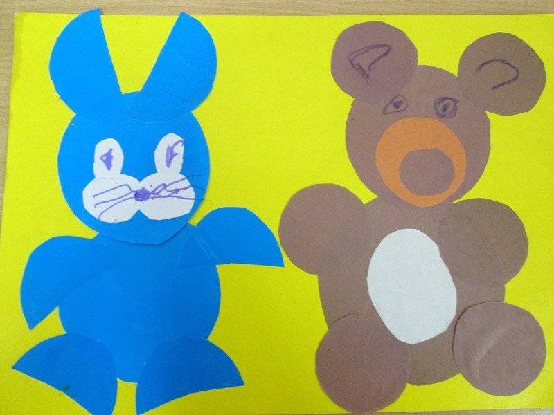 Медвежата из цветной бумаги и картона для детей. мастер-класс по аппликации «белый медведь». мастерим белого медведя в технике аппликация
