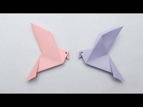 Мастер-класс поделка изделие оригами голубь в технике оригами бумага